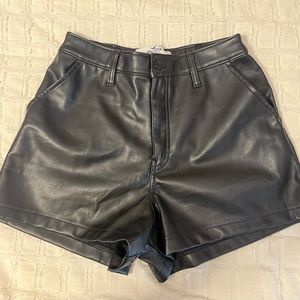 Pleather shorts